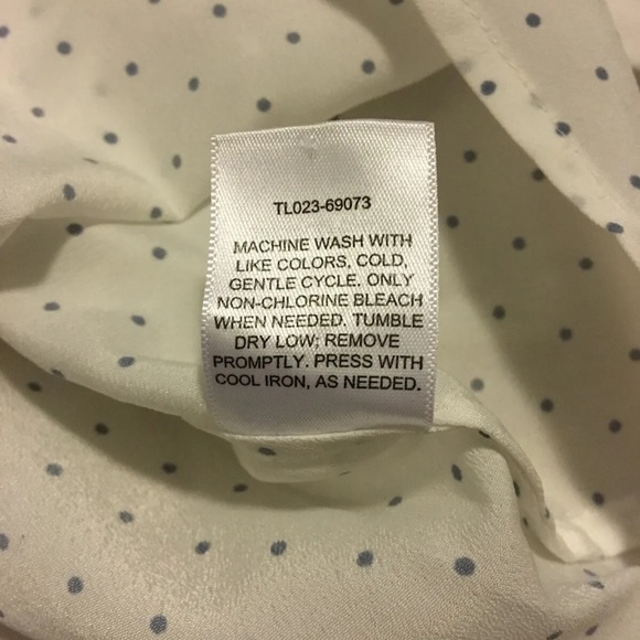 Pendleton Long Sleeve Front Button Shirt White Polka Dots Womens Size 16 - Picture 8 of 12